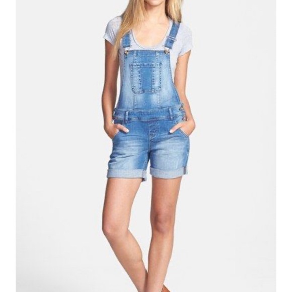 Kensie Pants - KENSIE Overall Shorts with rolled up hem
